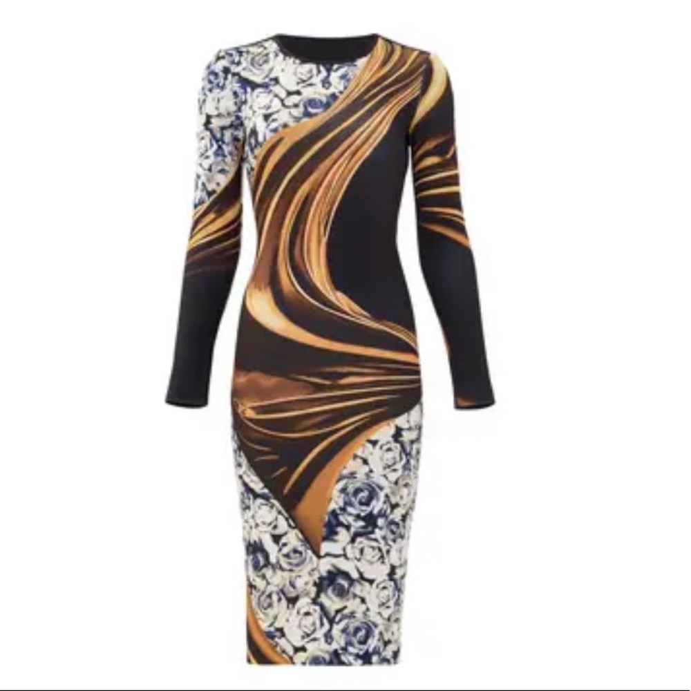 CLOVER CANYON Open Back Scuba Dress